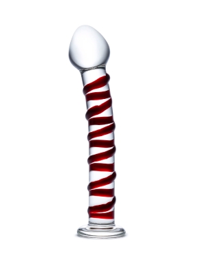 8" Mr. Swirly Spiral Glass Dildo