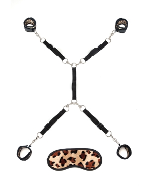 Bed Spreader 7 Piece Under Mattress Restraint - Leopard